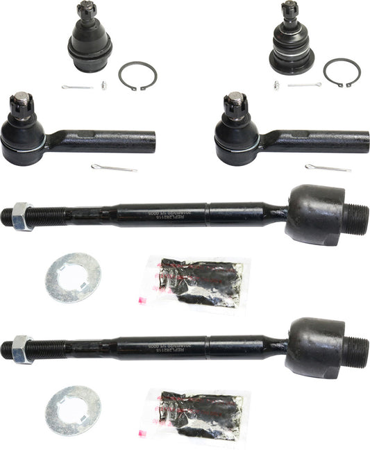 8-Piece Kit Front, Driver and Passenger Side Suspension Kit, Includes (4) Ball Joint and (4) Tie Rod End