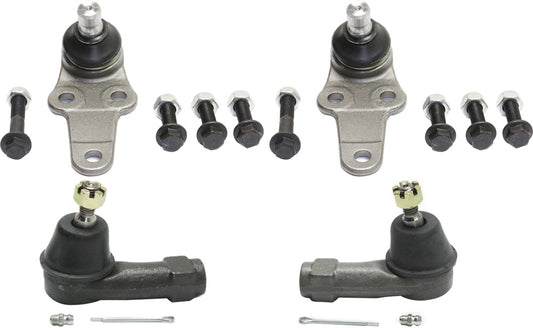 4-Piece Kit Front, Driver and Passenger Side Suspension Kit, Includes (2) Ball Joint and (2) Tie Rod End