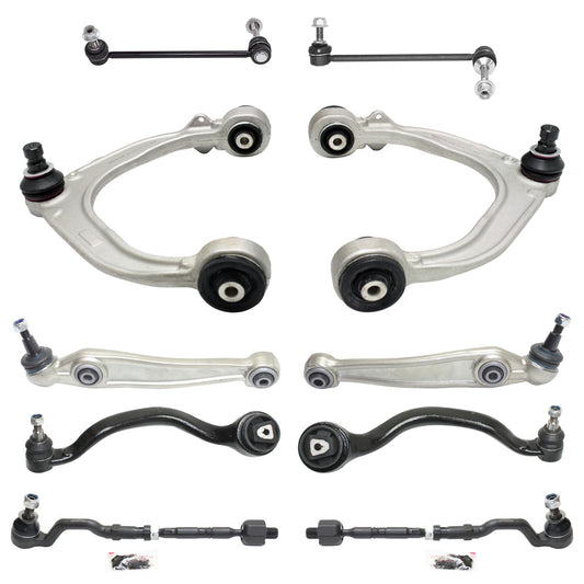 10-Piece Kit Front Suspension Kit, Includes (2) Tie Rod Assembly, (6) Control Arm and (2) Sway Bar Link