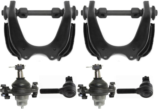 6-Piece Kit Front, Driver and Passenger Side Control Arm Kit, Includes (2) Ball Joint, (2) Control Arm, and (2) Tie Rod End