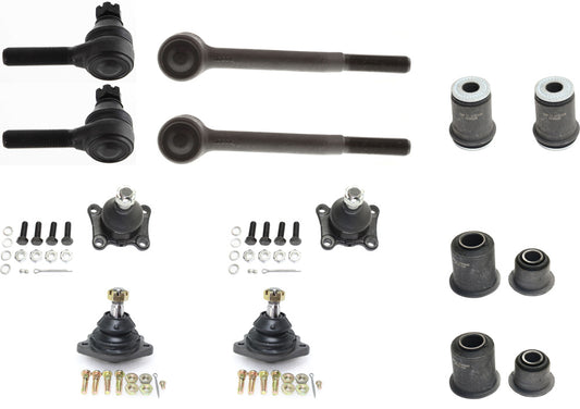 12-Piece Kit Front Suspension Kit, Includes (4) Tie Rod End, (4) Ball Joint and (4) Control Arm Bushing