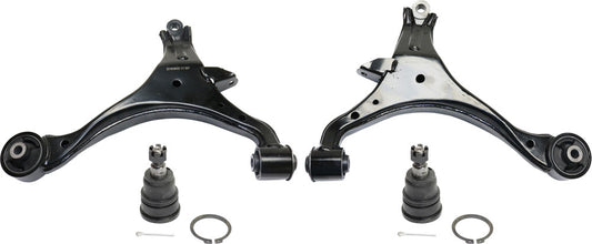 4-Piece Kit Front, Driver and Passenger Side, Lower Control Arm Kit, Includes (2) Ball Joint and (2) Control Arm