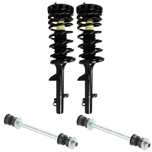 Комплект из 4 частей для задней подвески со стороны водителя и пассажира, включает в себя (2) амортизатора и стойку в сборе и (2) тягу стабилизатора поперечной устойчивости