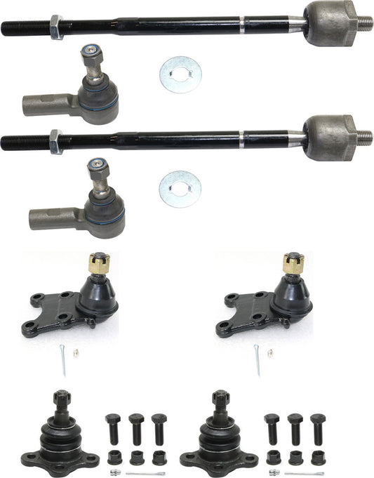8-Piece Kit Front, Driver and Passenger Side Suspension Kit, Includes (4) Ball Joint and (4) Tie Rod End