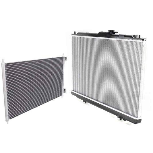 2-Piece Kit Radiator, Includes (1) A/C Condenser and (1) Radiator