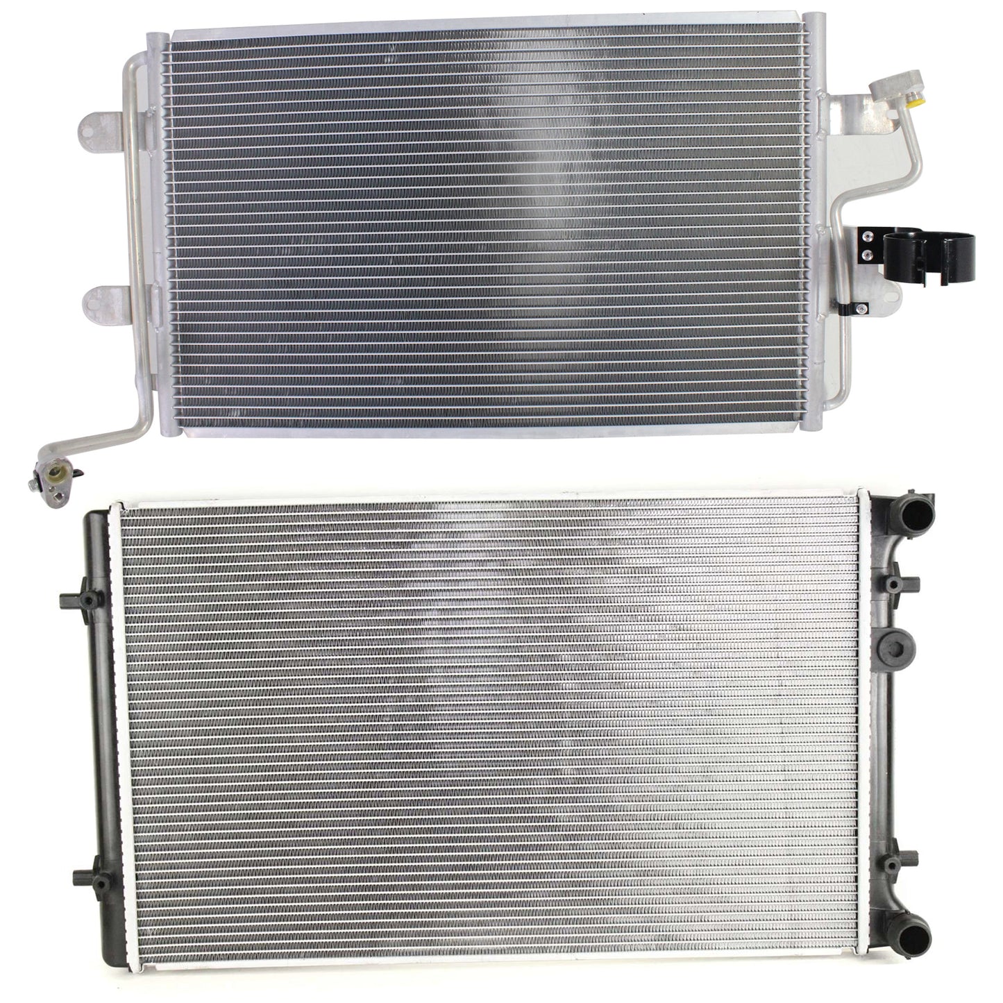 2-Piece Kit Radiator, Includes (1) A/C Condenser and (1) Radiator