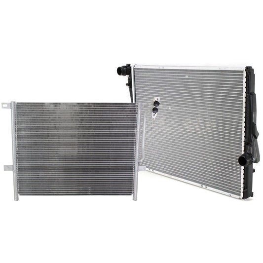 2-Piece Kit Radiator, Includes (1) A/C Condenser and (1) Radiator