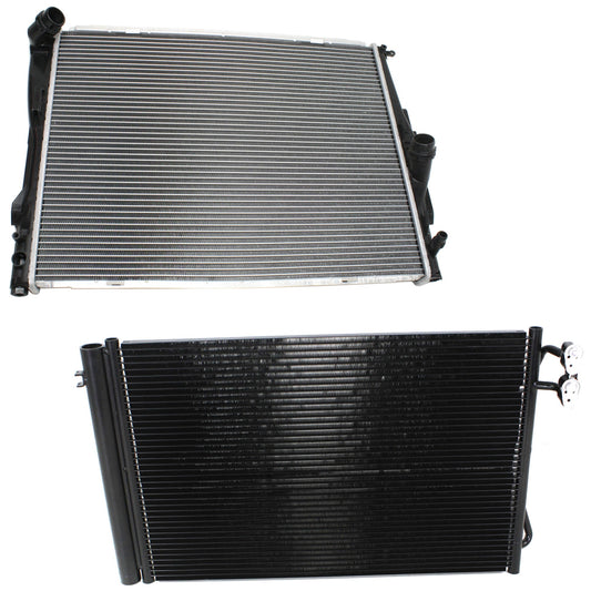 2-Piece Kit Radiator, 3.0L Eng., Plastic Tank, Includes (1) A/C Condenser and (1) Radiator