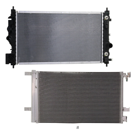 2-Piece Kit Radiator, Includes (1) A/C Condenser and (1) Radiator