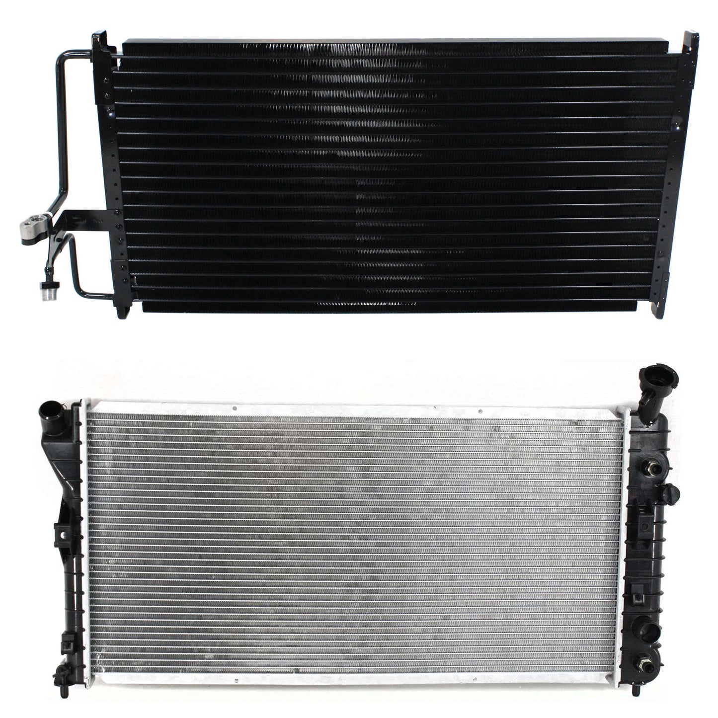 2-Piece Kit Radiator, Includes (1) A/C Condenser and (1) Radiator