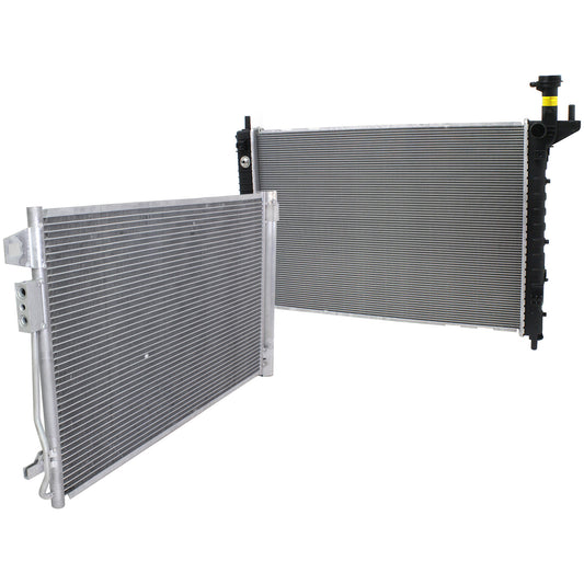2-Piece Kit Radiator, 3.6L, 6Cyl, Includes (1) A/C Condenser and (1) Radiator