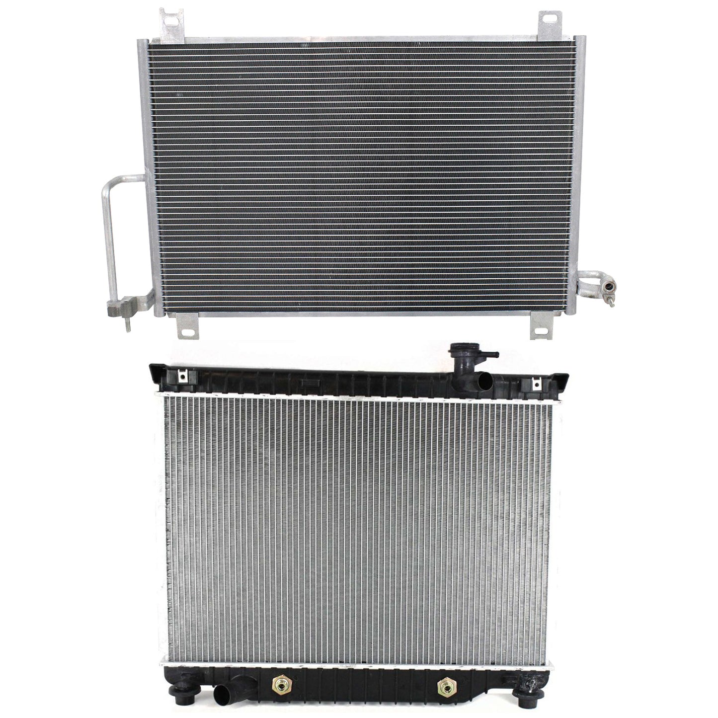 2-Piece Kit Radiator, 4.2L, 6Cyl, Includes (1) A/C Condenser and (1) Radiator