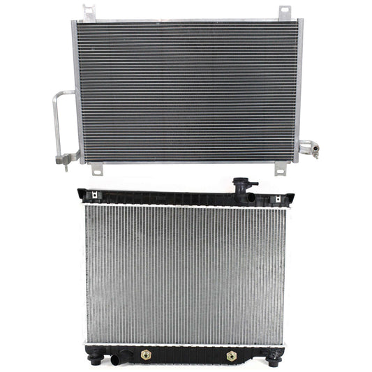 2-Piece Kit Radiator, 4.2L, 6Cyl, Includes (1) A/C Condenser and (1) Radiator