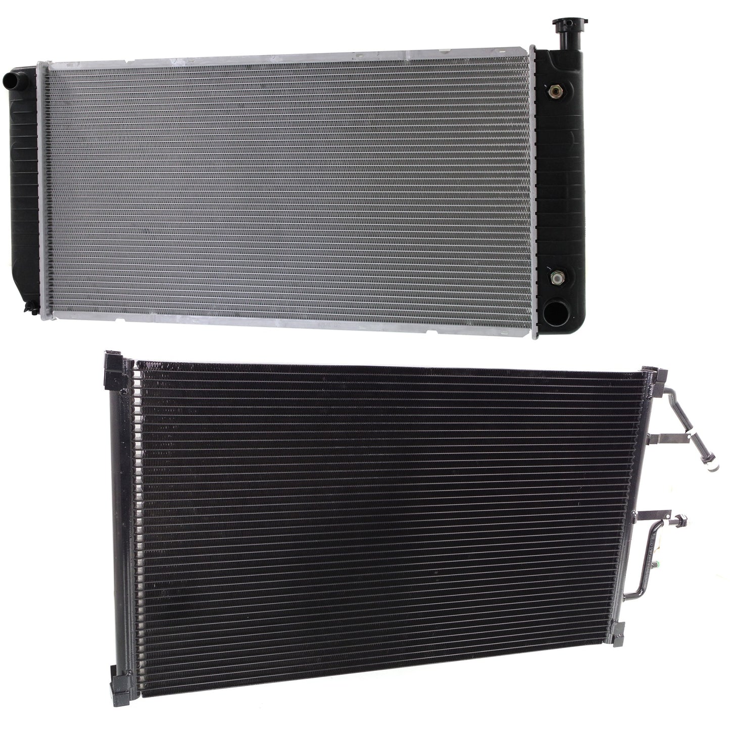 2-Piece Kit Radiator, Includes (1) A/C Condenser and (1) Radiator