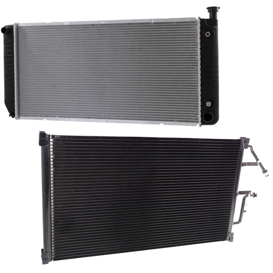 2-Piece Kit Radiator, Includes (1) A/C Condenser and (1) Radiator
