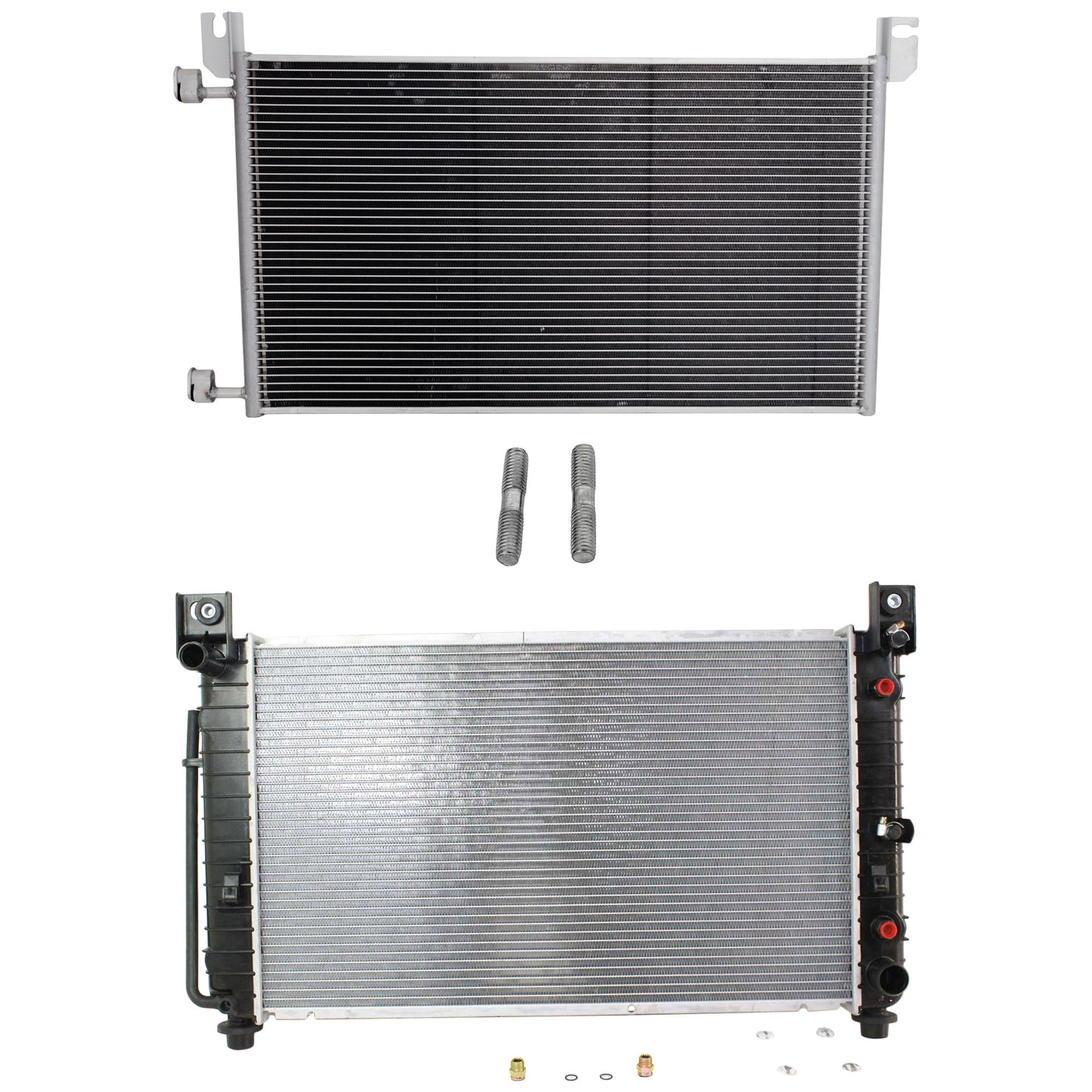 2-Piece Kit Radiator, Includes (1) A/C Condenser and (1) Radiator