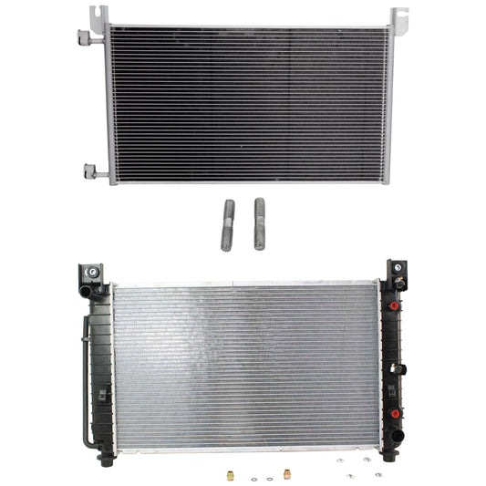 2-Piece Kit Radiator, Includes (1) A/C Condenser and (1) Radiator