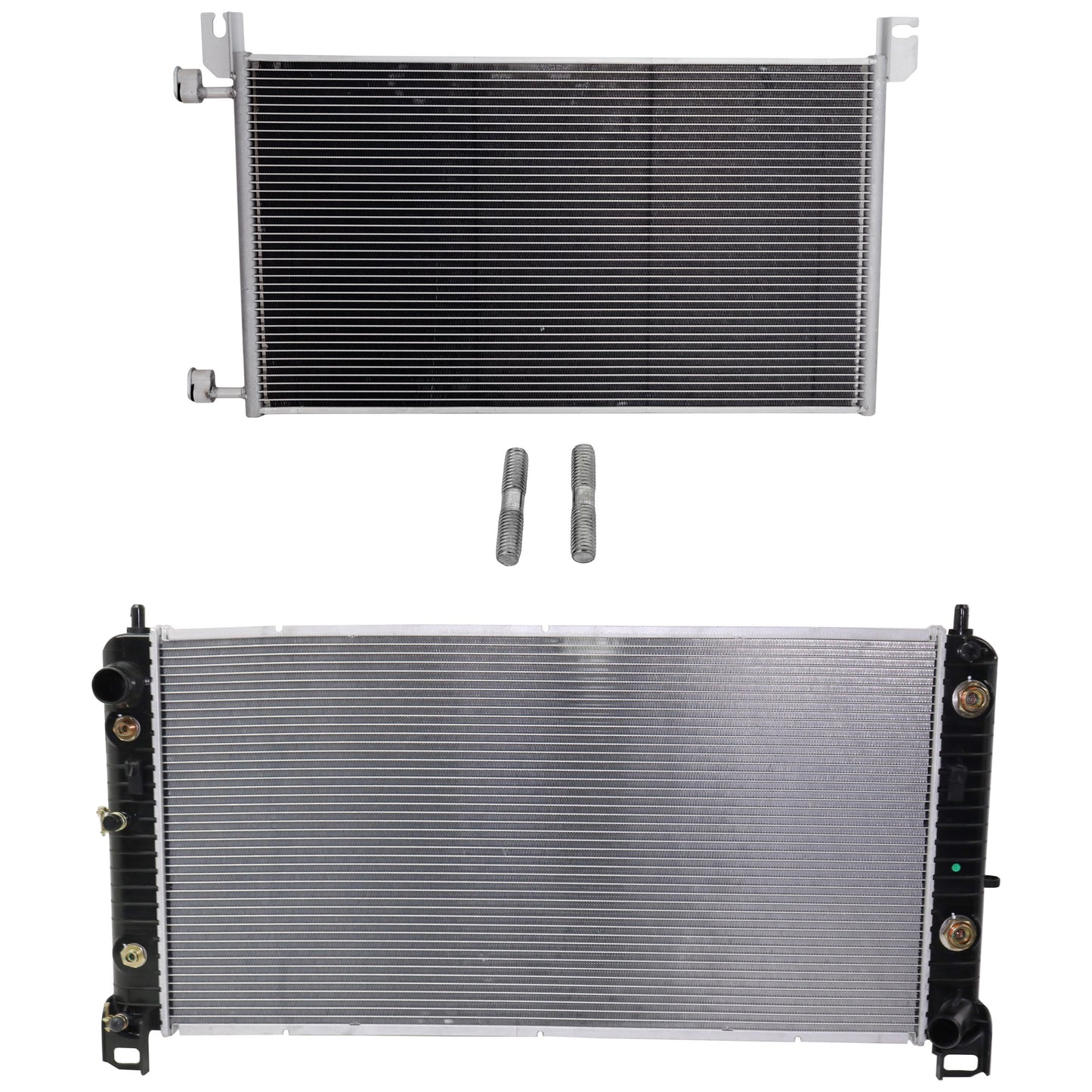 2-Piece Kit Radiator, 8.1L, 8Cyl, Includes (1) A/C Condenser and (1) Radiator
