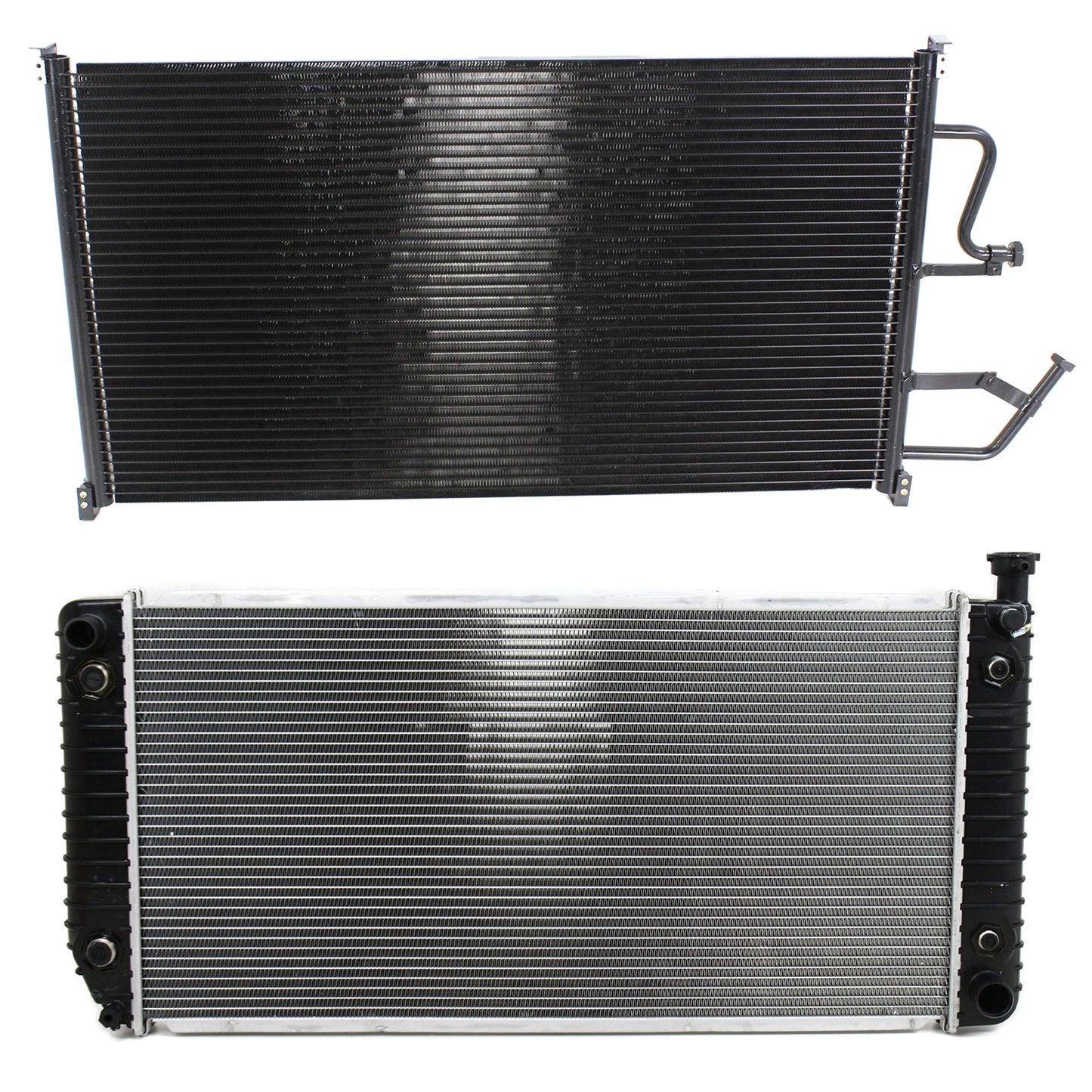 2-Piece Kit Radiator, Includes (1) A/C Condenser and (1) Radiator