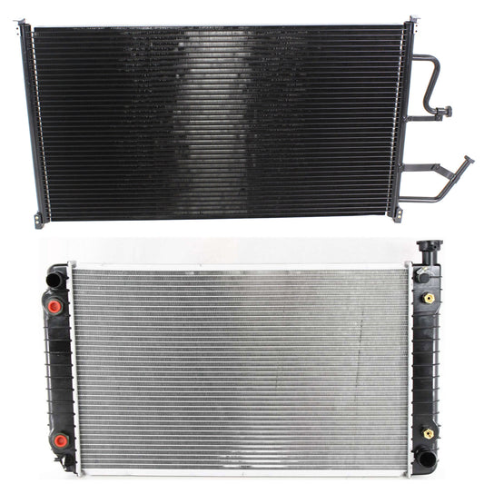 2-Piece Kit Radiator, Includes (1) A/C Condenser and (1) Radiator