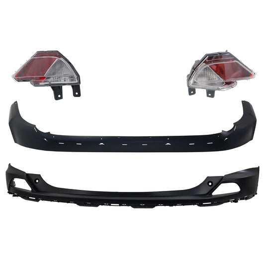 4-Piece Kit Driver and Passenger Side Back Up Light With bulb(s), Includes (2) Back Up Light and (2) Bumper Cover