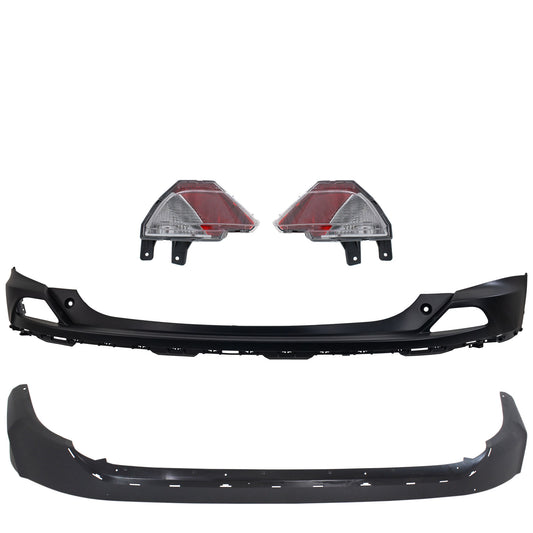 4-Piece Kit Driver and Passenger Side Back Up Light With bulb(s), Includes (2) Back Up Light and (2) Bumper Cover