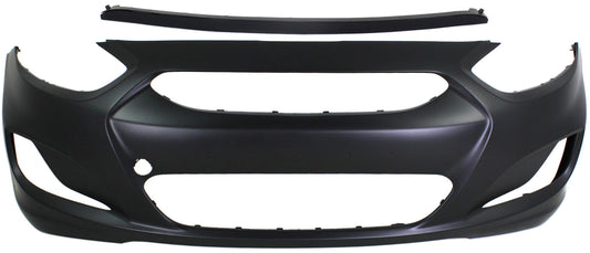 2-Piece Kit, Front Primed Bumper Cover, Includes (1) Bumper Cover and (1) Bumper Trim