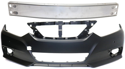 2-Piece Kit, Front Primed Bumper Cover, Includes (1) Bumper Cover and (1) Bumper Reinforcement