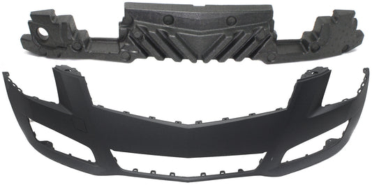 2-Piece Kit, Front Primed Bumper Cover, Includes (1) Bumper Absorber and (1) Bumper Cover