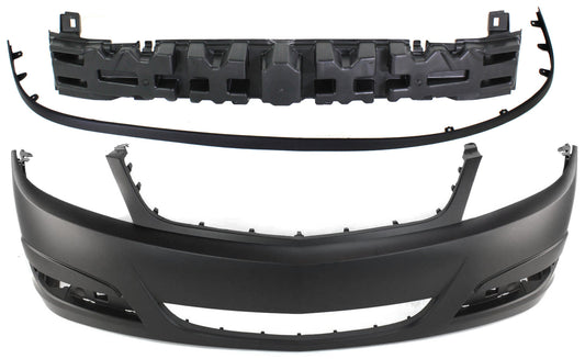 3-Piece Kit, Front Primed Bumper Cover, Includes (1) Bumper Absorber, (1) Bumper Cover, and (1) Valance