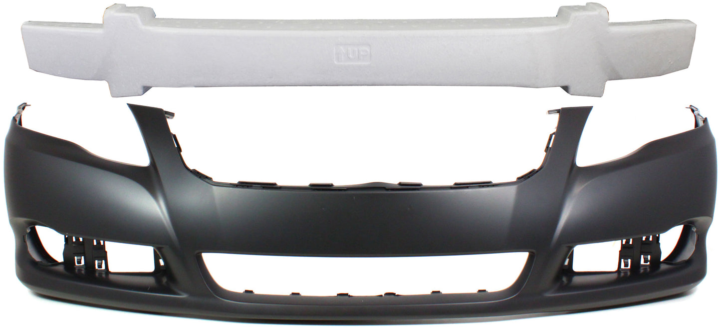 2-Piece Kit, Front Primed Bumper Cover, Includes (1) Bumper Absorber and (1) Bumper Cover