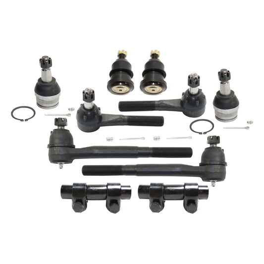 10-Piece Kit Front Suspension Kit, Includes (4) Tie Rod End, (4) Ball Joint and (2) Tie Rod Adjusting Sleeve