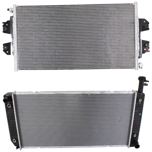 2-Piece Kit Radiator, Includes (1) A/C Condenser and (1) Radiator