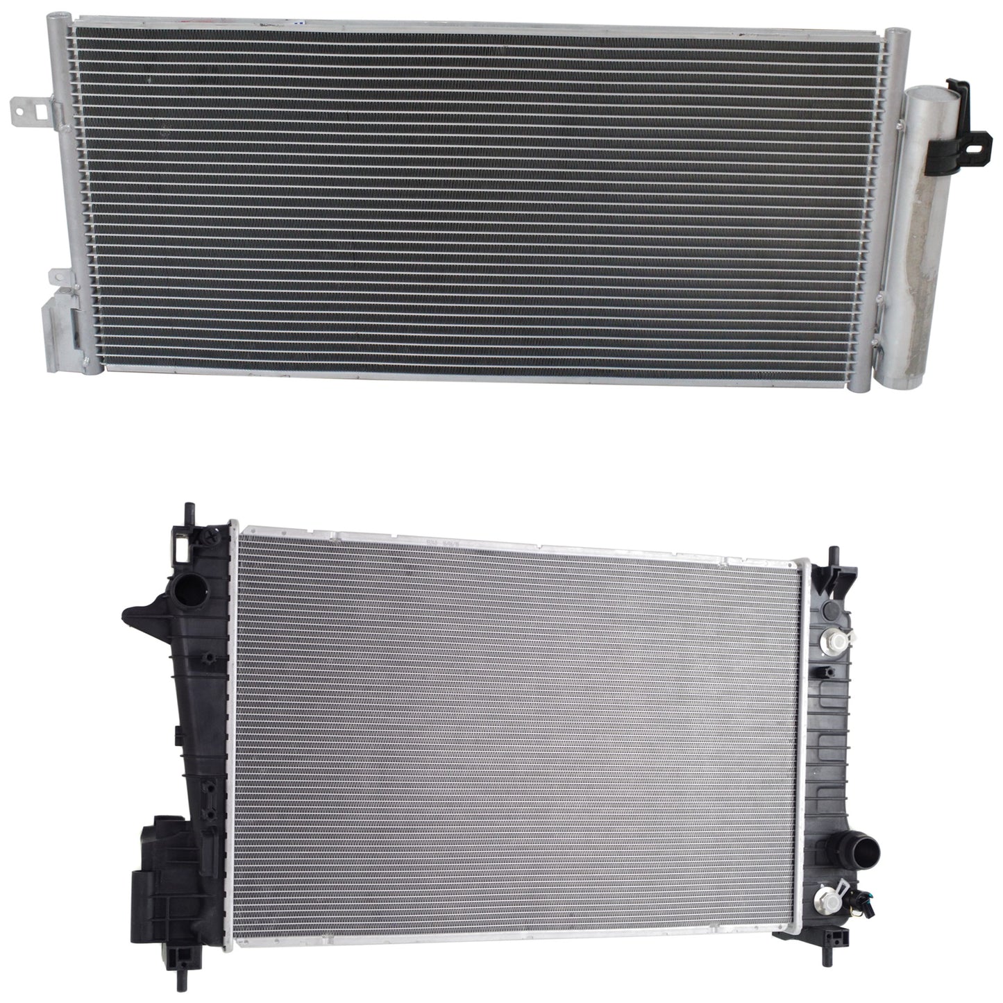 2-Piece Kit Radiator, 1.4L, 4Cyl, Includes (1) A/C Condenser and (1) Radiator