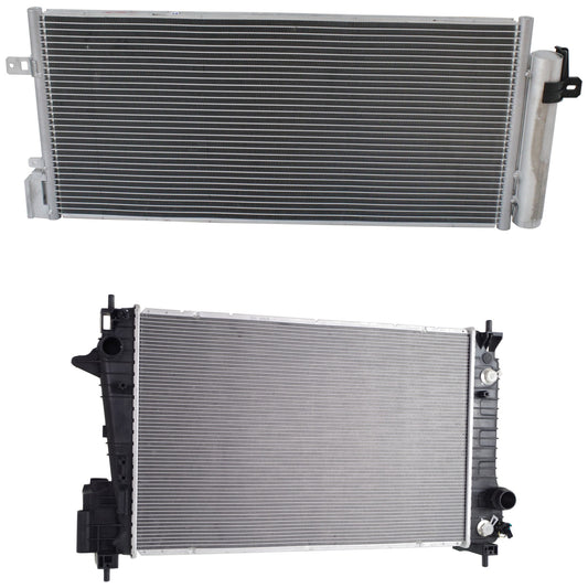 2-Piece Kit Radiator, 1.4L, 4Cyl, Includes (1) A/C Condenser and (1) Radiator