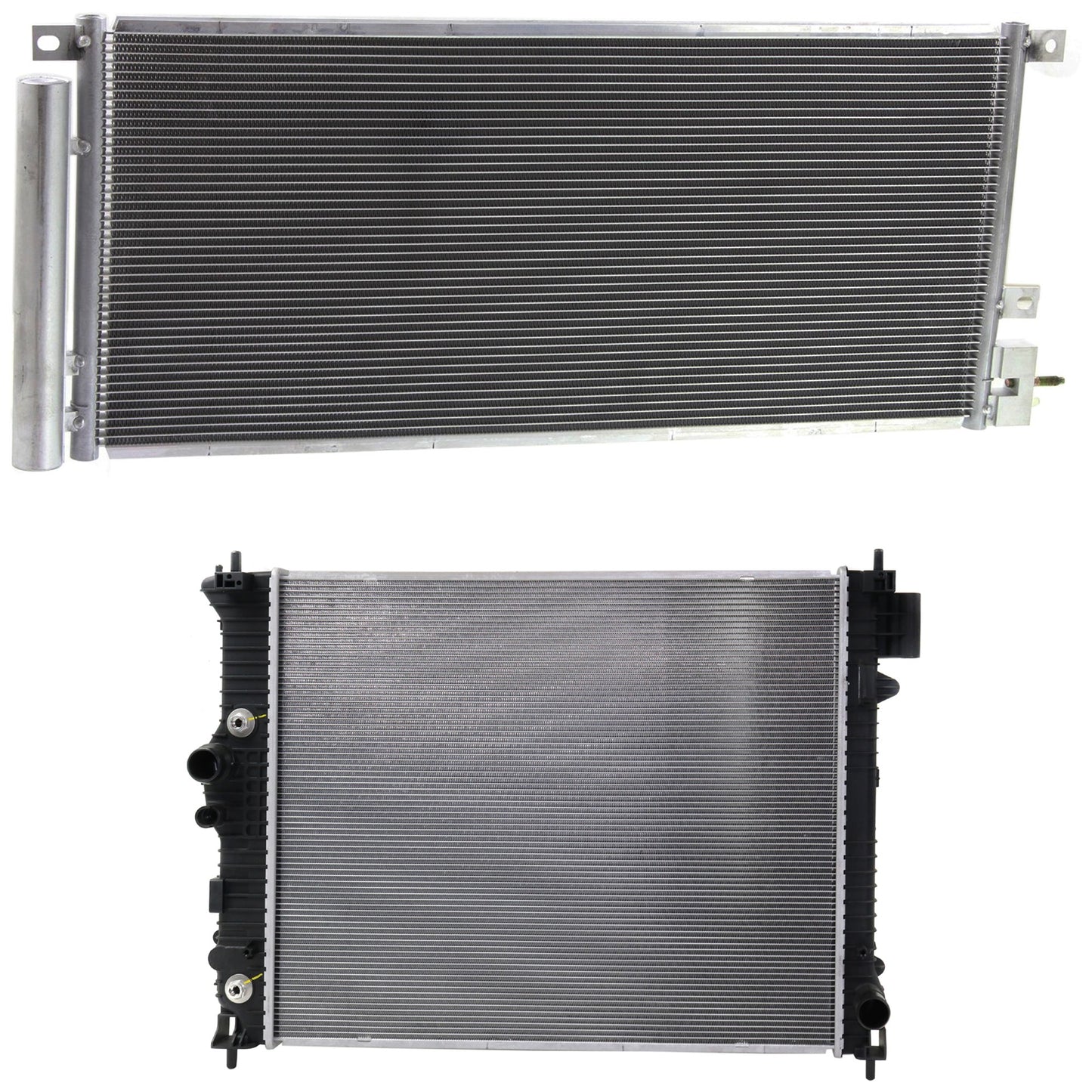 2-Piece Kit Radiator, 1.4L, 4Cyl, Includes (1) A/C Condenser and (1) Radiator