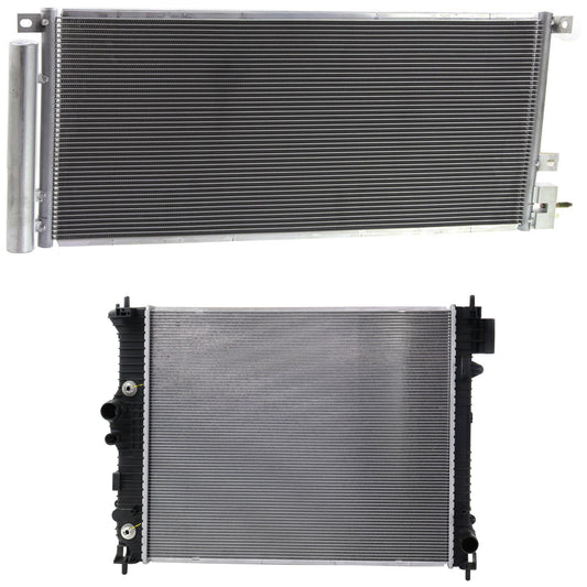 2-Piece Kit Radiator, 1.4L, 4Cyl, Includes (1) A/C Condenser and (1) Radiator