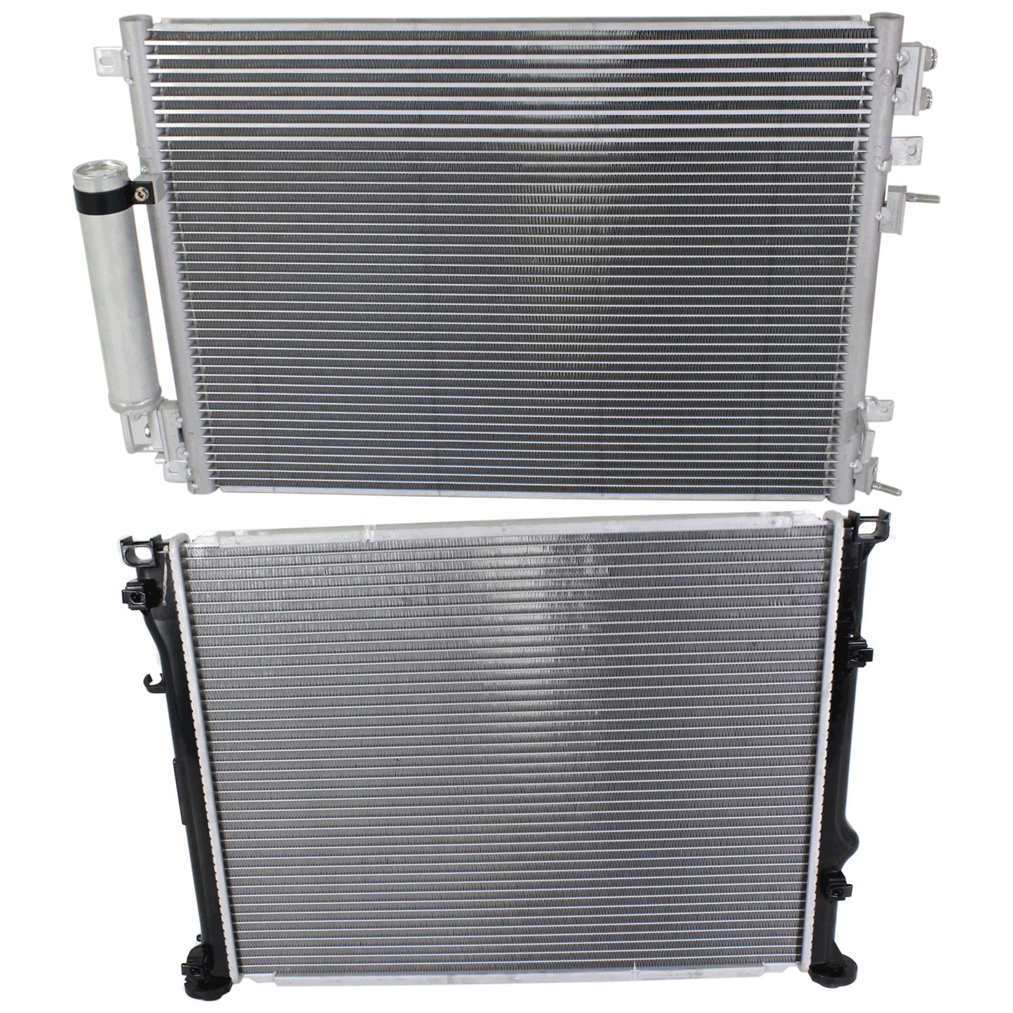 2-Piece Kit Radiator, Includes (1) A/C Condenser and (1) Radiator