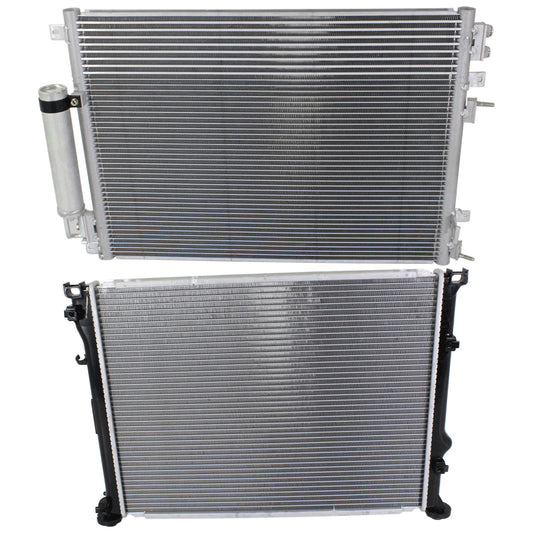2-Piece Kit Radiator, Includes (1) A/C Condenser and (1) Radiator