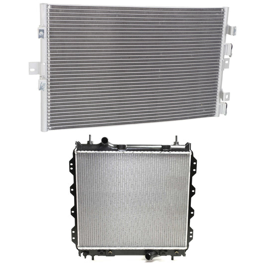 2-Piece Kit Radiator, 2.4L, 4Cyl, Includes (1) A/C Condenser and (1) Radiator