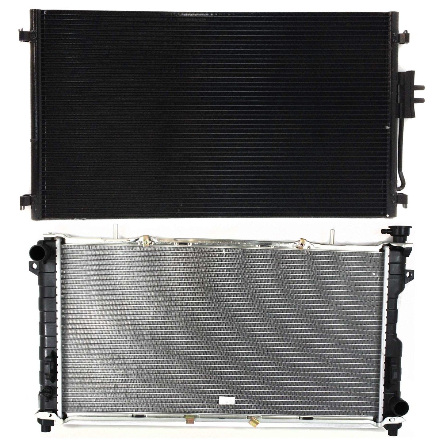 2-Piece Kit Radiator, Includes (1) A/C Condenser and (1) Radiator