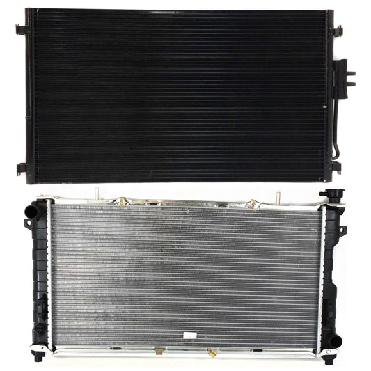 2-Piece Kit Radiator, Includes (1) A/C Condenser and (1) Radiator