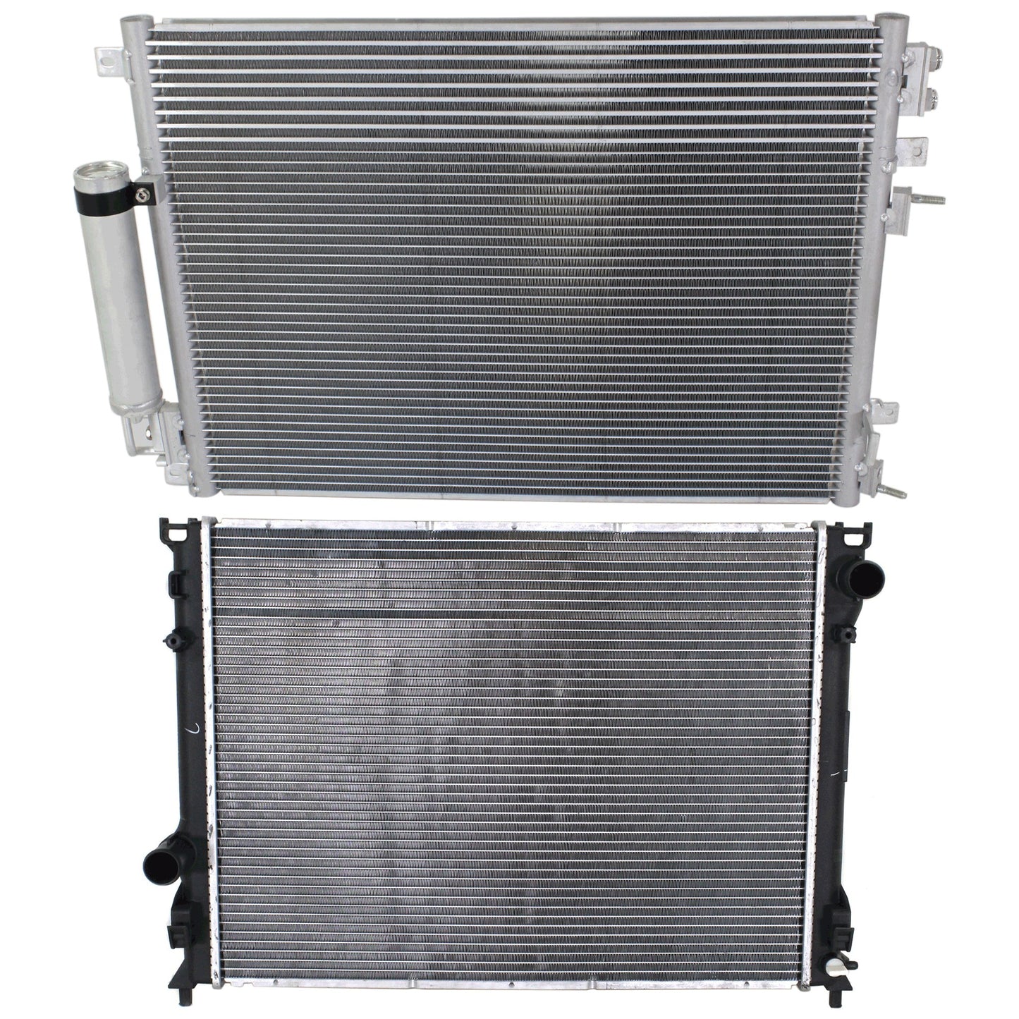 2-Piece Kit Radiator, Includes (1) A/C Condenser and (1) Radiator