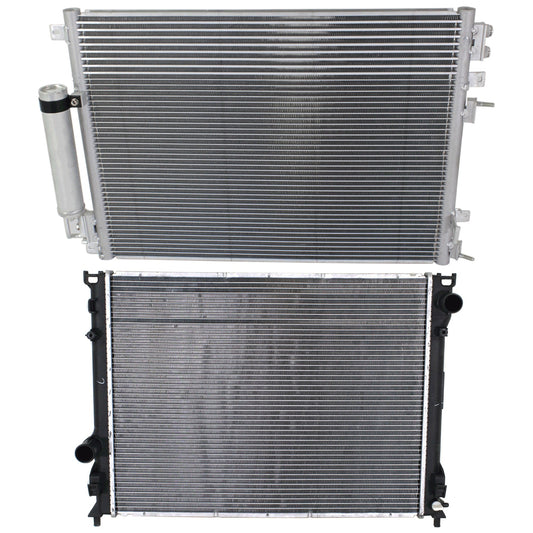 2-Piece Kit Radiator, Includes (1) A/C Condenser and (1) Radiator