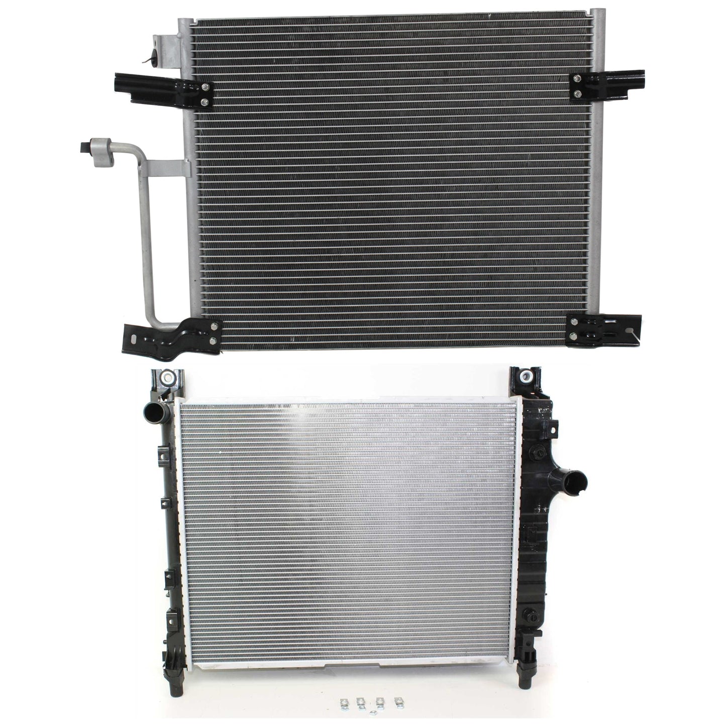 2-Piece Kit Radiator, Includes (1) A/C Condenser and (1) Radiator