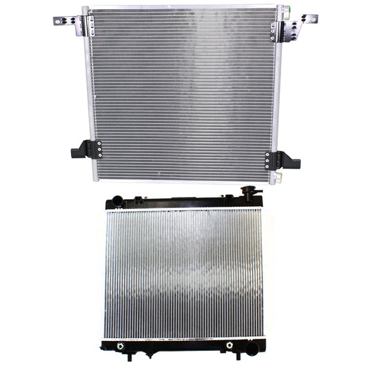 2-Piece Kit Radiator, Includes (1) A/C Condenser and (1) Radiator