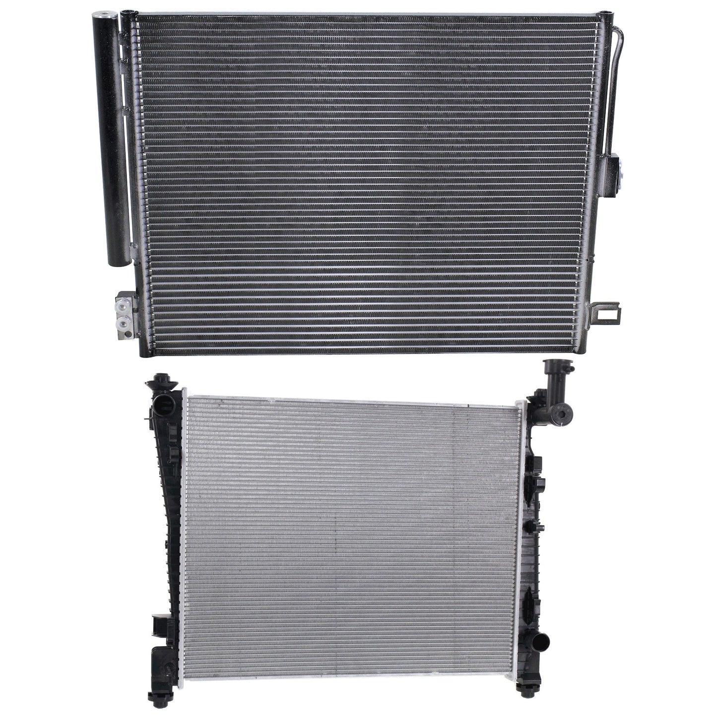 2-Piece Kit Radiator, Includes (1) A/C Condenser and (1) Radiator
