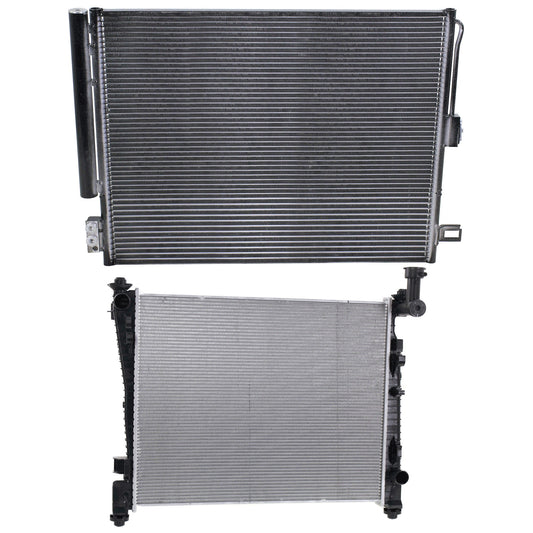 2-Piece Kit Radiator, Includes (1) A/C Condenser and (1) Radiator