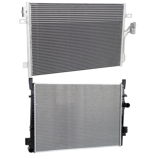 2-Piece Kit Radiator, Includes (1) A/C Condenser and (1) Radiator