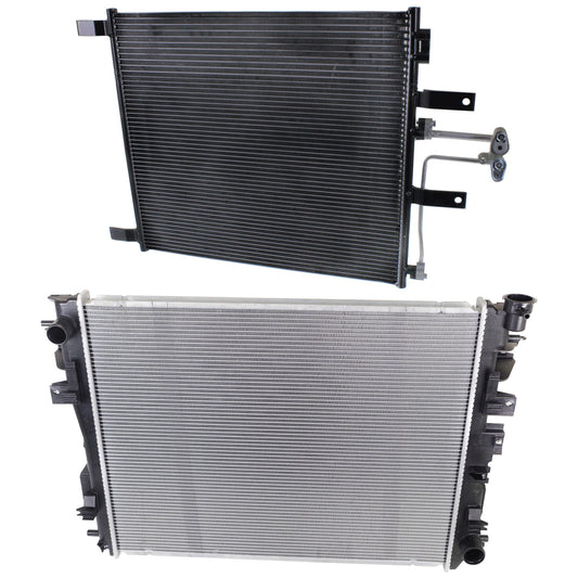 2-Piece Kit Radiator, Includes (1) A/C Condenser and (1) Radiator